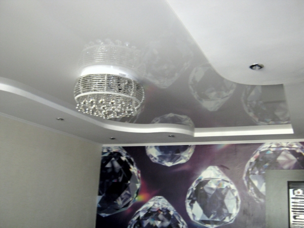 Глянцевые натяжные потолки
